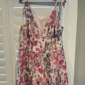Nordstrom Dress the Population Pink Butterfly Gown